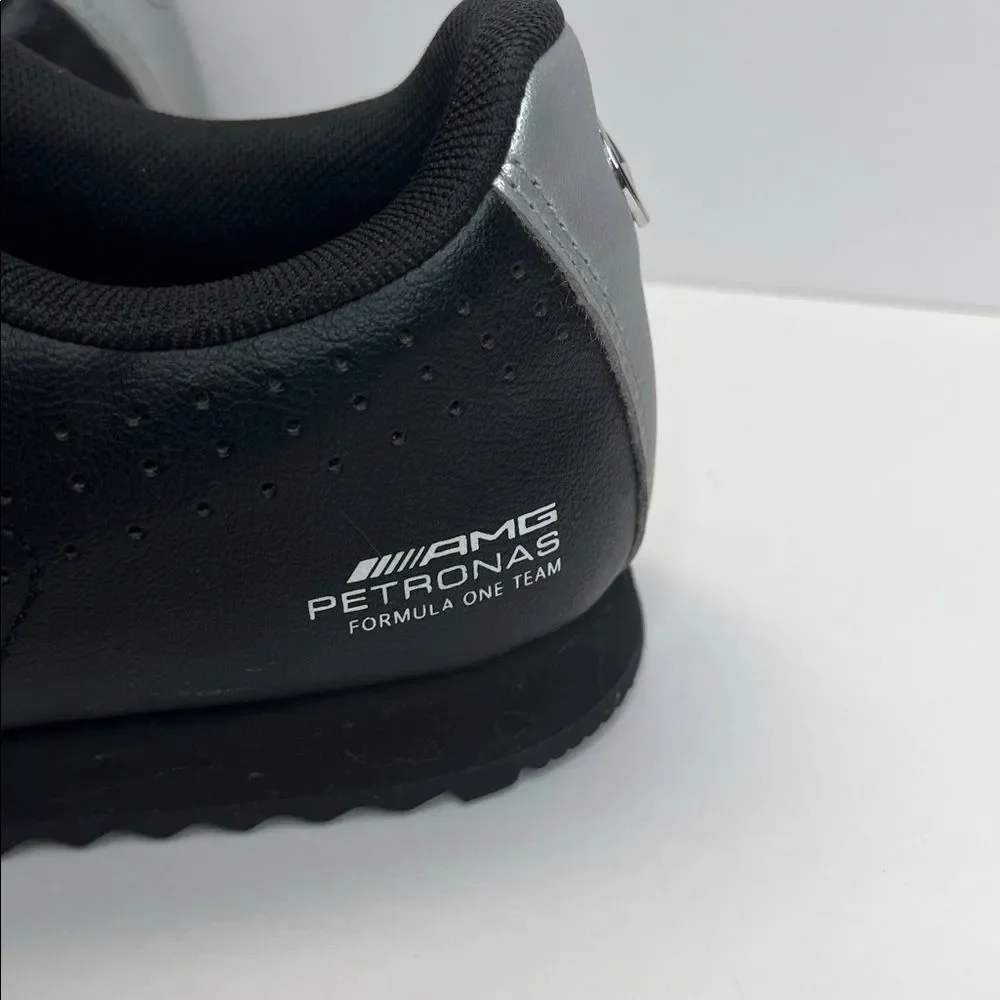 Puma MAPF1 Roma Via Perf Mercedes F1 sneaker in black with a silver accent 6.5